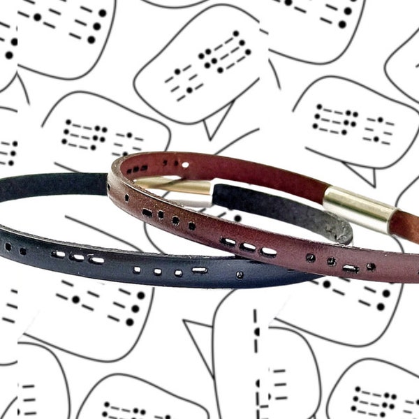 Men's bracelet Morse code bracelet Custom-made bracelet