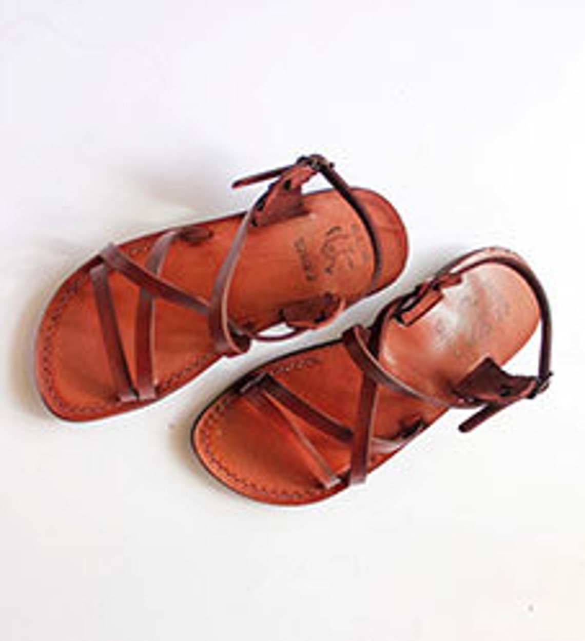Jesus sandals strappy model for women genuine leather Etsy