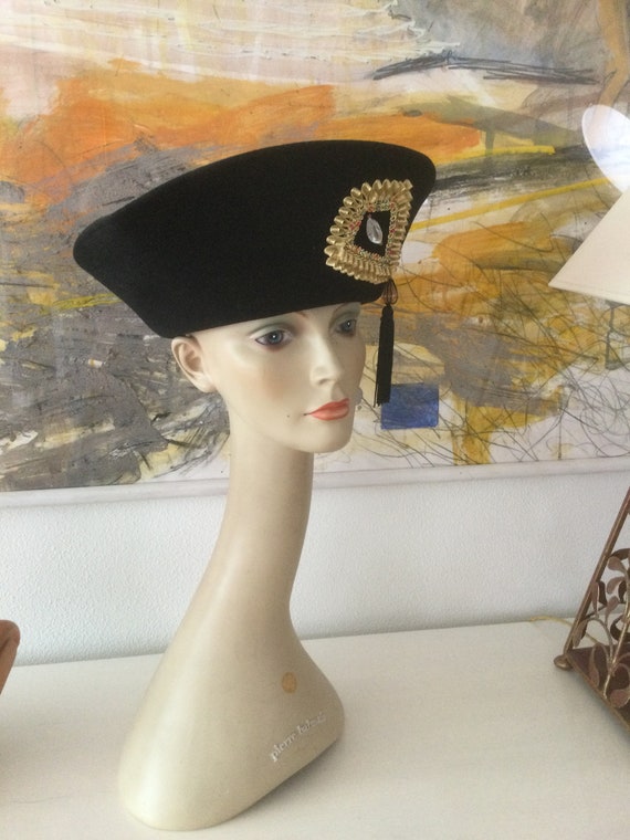 ADOLFO II PARIS black wool hat - image 2