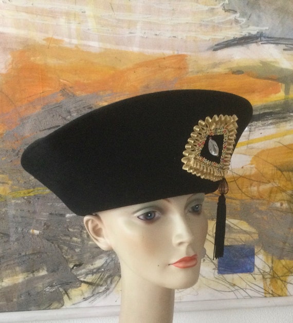 ADOLFO II PARIS black wool hat - image 3
