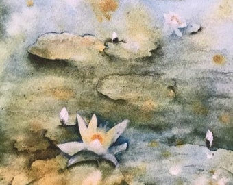 Water Lilies with Koi