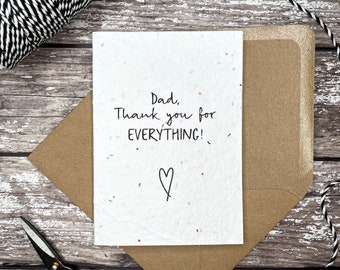 Plantable Father's Day card, Wildflower seed card
