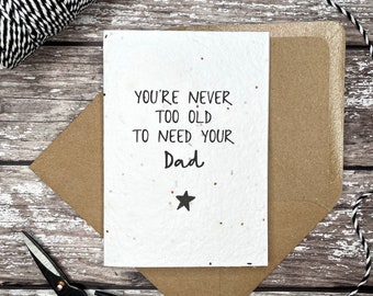 Zero waste Father's Day, Plantable Father's Day card