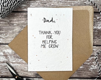 Eco Father's Day card, Plantable Father's Day card