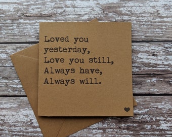 Love card, anniversary card, valentines day card, card for her, card for him, card for husband, card for wife, card for girlfriend