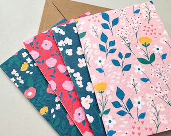 Plantable Seed Card Pack, Pack of Eco Zero Waste Cards, Biodegradable Cards, Wildflower Seed Floral Cards, Card Pack
