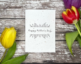 Plantable Mother's Day card, Seed Mother's Day card