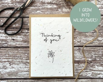 Seed thinking of you card, Plantable thinking of you card