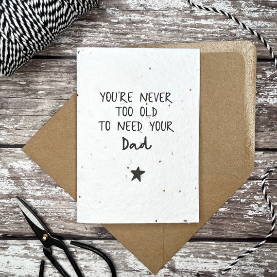 Zero waste Father's Day, Plantable Father's Day card