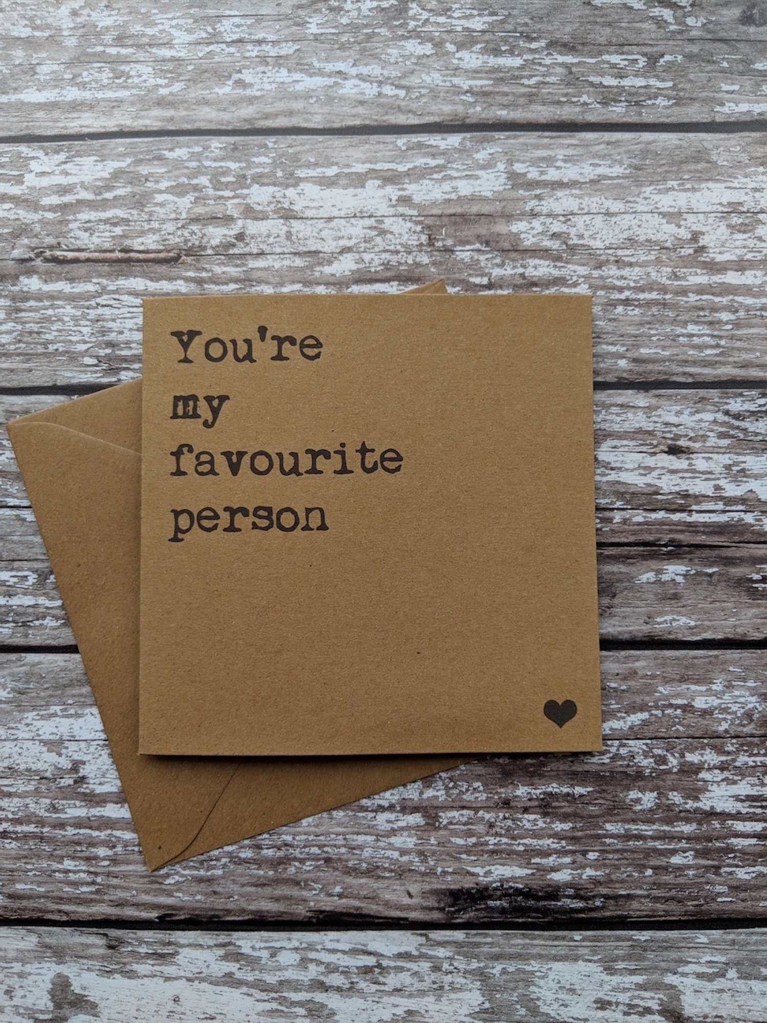 Lustige Grußkarte ‚You‘re My Favourite Person To Be Anti-Social‘ – A6, 280 G/m², Mit Umschlag