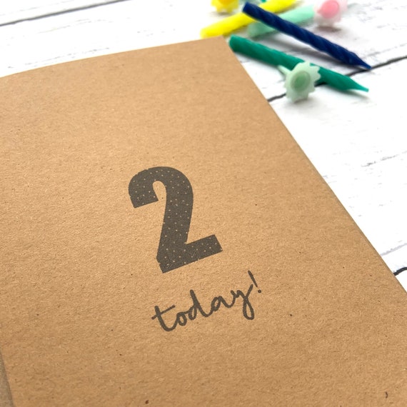 2nd birthday card, Second birthday card