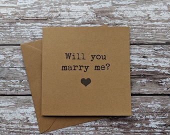 Proposal card, Will you marry me card