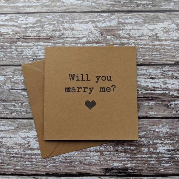 Proposal card, Will you marry me card