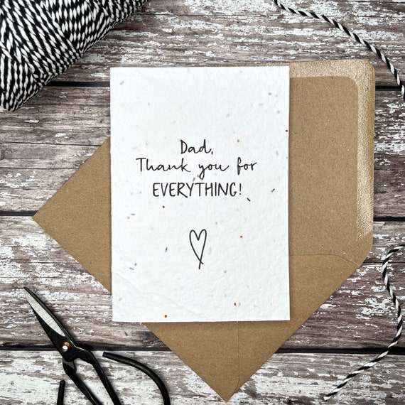Plantable Father's Day card, Wildflower seed card