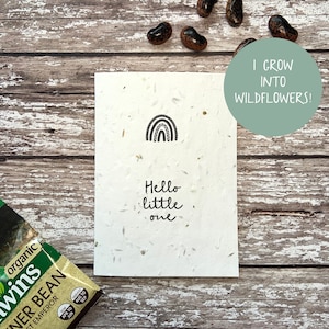 Seed new baby card, Plantable new baby card