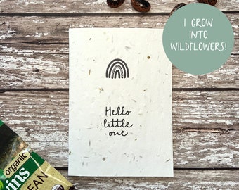 Seed new baby card, Plantable new baby card