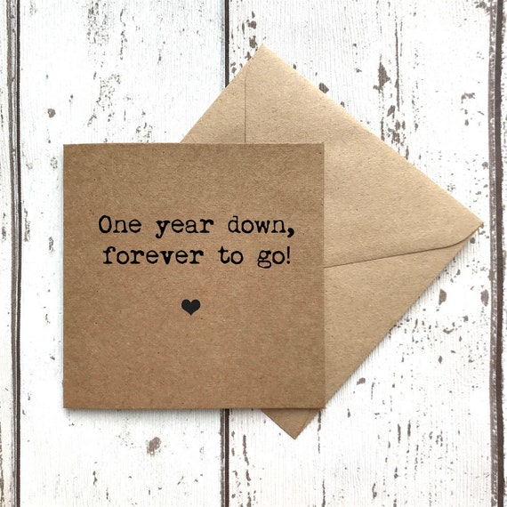 First anniversary card, first anniversary, 1st anniversary card, 1st anniversary, anniversary card, love card, one year down, card for her