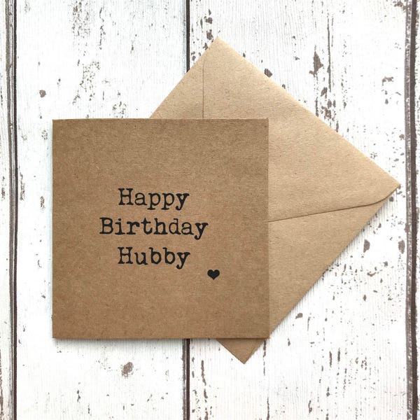 Hubby birthday card, husband birthday card, happy birthday hubby, funny husband card, hubby card, custom quote card, hubby birthday card
