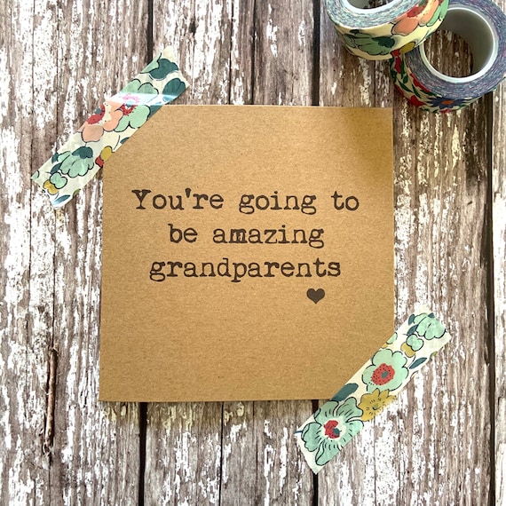 New grandparents card, you're going to be amazing grandparents, new grandbaby card, new grandma card, new grandad card, uk sellers