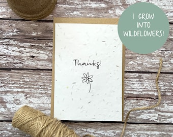 Seed thank you card, Plantable thank you card