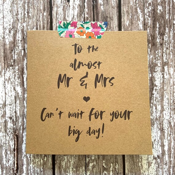 Delayed wedding card, wedding card, card for wedding, card for delayed wedding, rescheduled wedding card, almost mr and mrs card