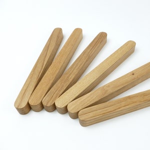 Solid Oak Cabinet Handles – Long Kitchen, Wardrobe & Drawer Pulls for IKEA Furniture