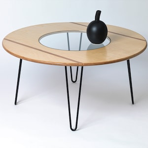 Mesa de centro, mesa auxiliar, mesa de comedor, mesa de comedor pequeña, mesa auxiliar de sala de estar, mesa de centro de mediados de siglo, estilo moderno de mediados de siglo, madera contrachapada