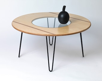 Minimalist Mid-Century Coffee & Side Table – Plywood Small Dining or Living Room Table