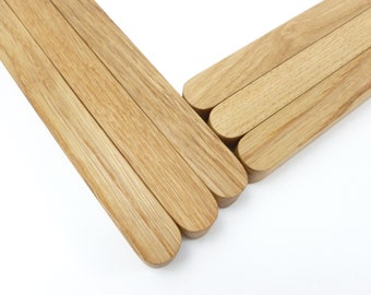 Poignées de porte de cuisine en chêne, poignées en chêne massif, poignées d&#39;armoire, poignées de cuisine, poignées Ikea, longues poignées d&#39;armoire, poignées de tiroir, boutons