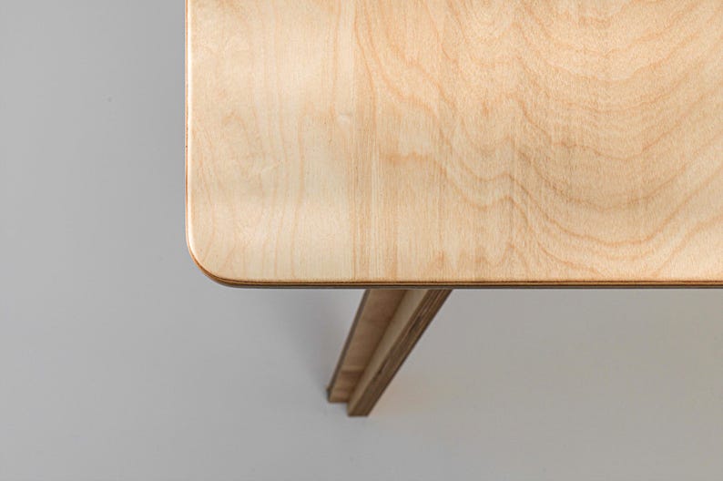 Mid Century Modern Home Office Desk – Customizable Birch Ply Computer Table image 11