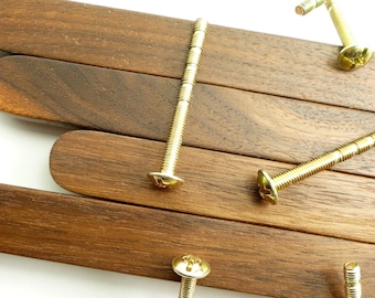 American Walnut Kitchen and Wardrobe Handles - For Cabinets and Drawers. Ideal for all mid-century furniture upgrades and replacements