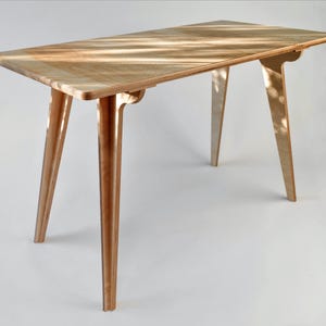 Mid Century Modern Home Office Desk – Customizable Birch Ply Computer Table image 15