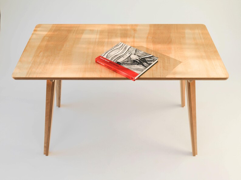 Mid Century Modern Home Office Desk – Customizable Birch Ply Computer Table image 14