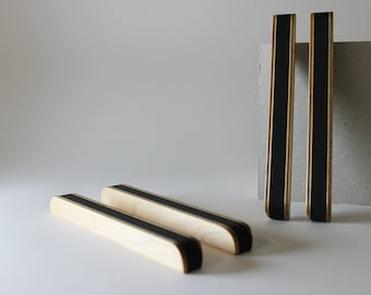 Handmade Birch Plywood Handles – Art Deco Cabinet Pulls – Minimalist Drawer or Door Handles – Modern Custom Hardware
