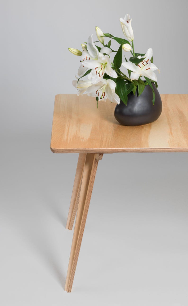 Mid Century Modern Home Office Desk – Customizable Birch Ply Computer Table image 12