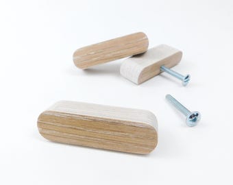 Birch Ply Wood Drawer Knobs – Mid Century Modern Cabinet & Wardrobe Hardware – Kitchen Handles for Home Improvement