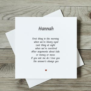 Personalised I still love you poem, Love poem birthday card, Anniversary card for husband/wife/partner, Relationship love poem keepsake