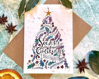 Tarjeta de flores silvestres plantables: Semillas n Saludos