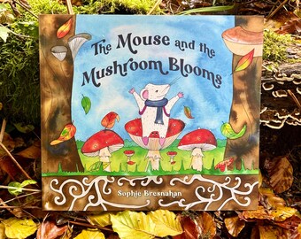 El ratón y las flores de los hongos Libro ilustrado, Libro infantil sobre hongos, Cuento sobre hongos