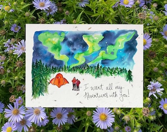 Tarjetas plantables: Tarjeta de felicitación de All My Adventures