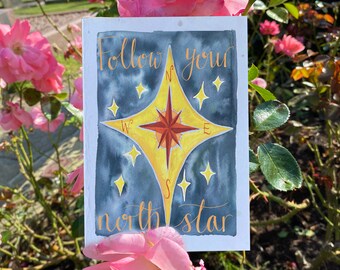 Follow Your North Star : Tarjeta de Navidad plantable