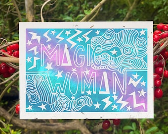Magic Woman : Tarjeta de Navidad Plantable