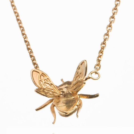 Buy Bee Necklace in Sterling Silver and Gold Vermeil Online in