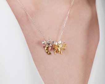 Collana ROSATO in argento 925 placcato oro rosa RZGA43 pendente