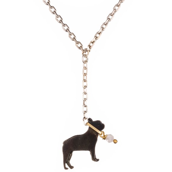 Bulldog Jewelry Bulldog Bracciale Gioielli Argento Sterling Braccialetto Fatto a Mano per Cani BD19-CB - Italia