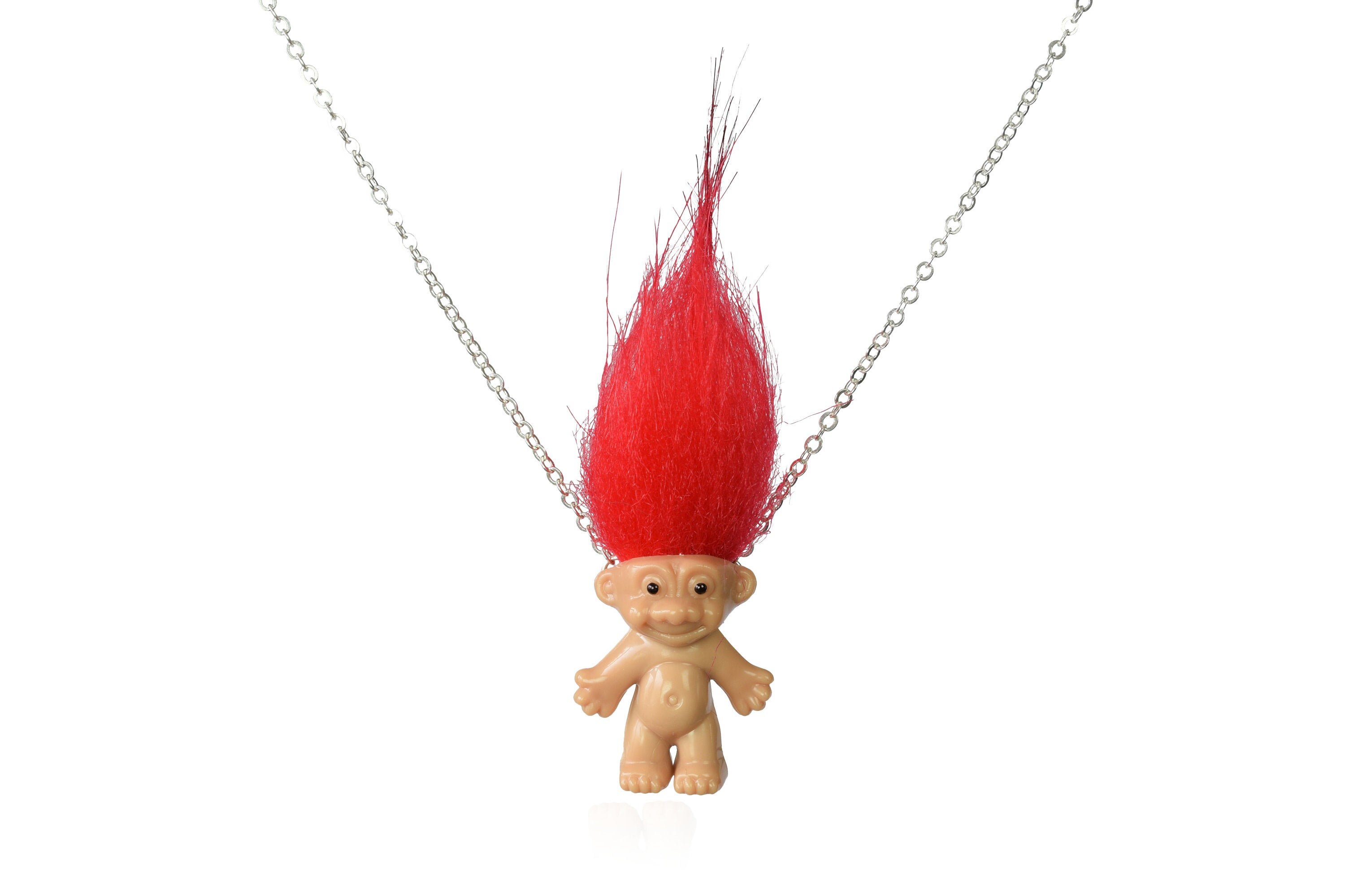 Troll Doll Necklace in ANY colour / Handmade Troll jewellery / Etsy