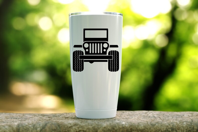 Jeep Wrangler Silhouette for Yeti/tumbler Car Window Cell Etsy