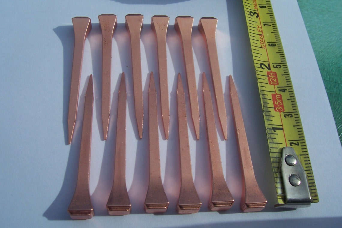 NEW COPPER COATED Horseshoe Nails 51 Mm Art Craft Stained Etsy