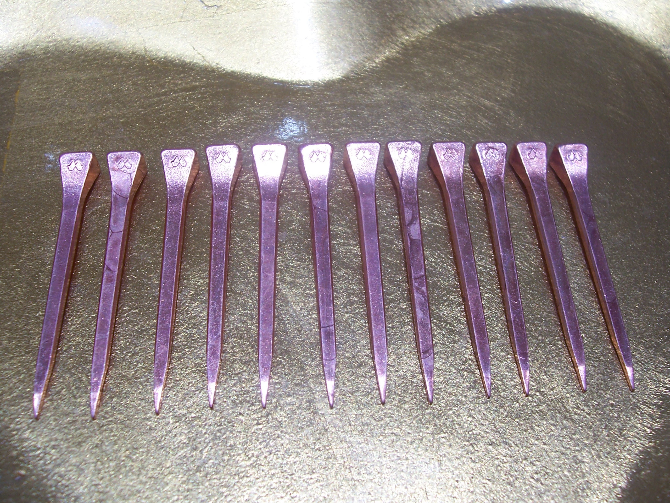 NEW COPPER COATED Horseshoe Nails 51 Mm Art Craft Stained Etsy