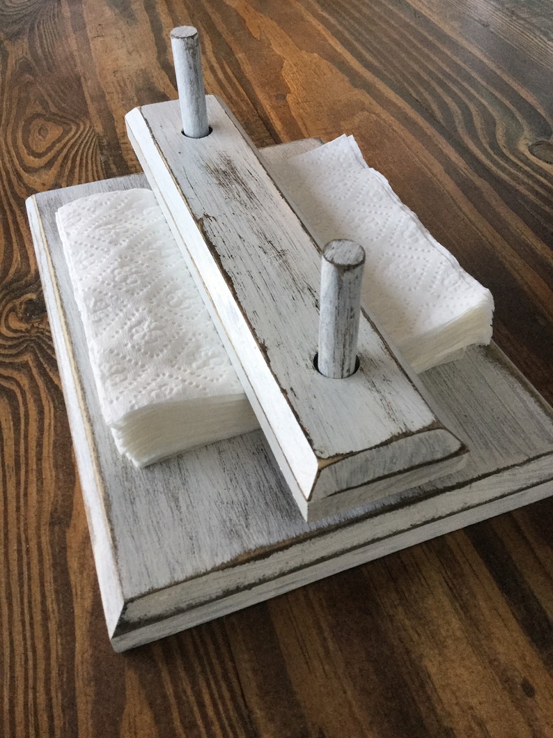 Napkin Holder Rustic Farmhouse Wooden Etsy